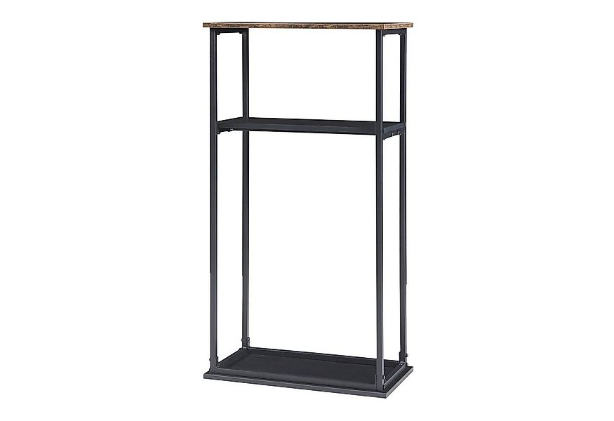 en.casa Kaminholzregal, BxTxH:60x30x112 cm, »Turku« mit Ablagen aus Stahl f günstig online kaufen