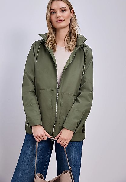 STREET ONE Parka mit Kapuze mit seitlichen Zipper‑Taschen und Nieten‑Detail günstig online kaufen