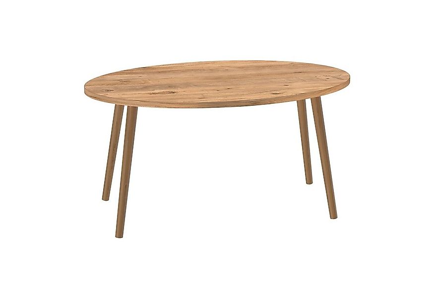 en.casa Couchtisch, »Sindal« Sofatisch oval 41 x 90 x 50 cm Holzfarben günstig online kaufen