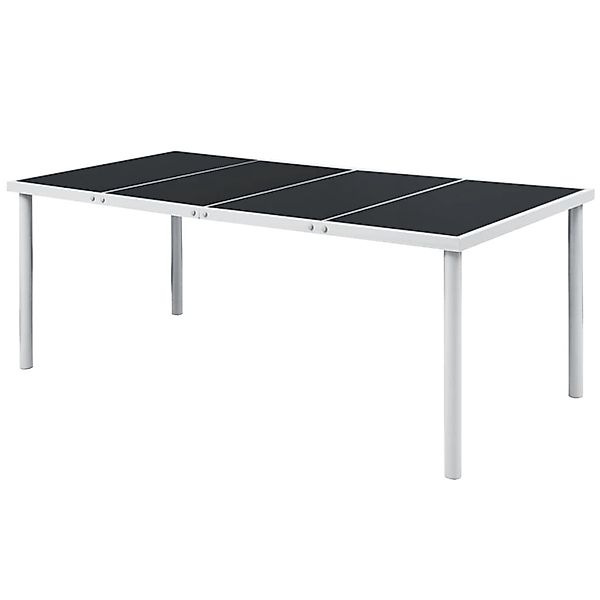 vidaXL Gartentisch 190x90x74 cm Schwarz Stahl 43307 günstig online kaufen