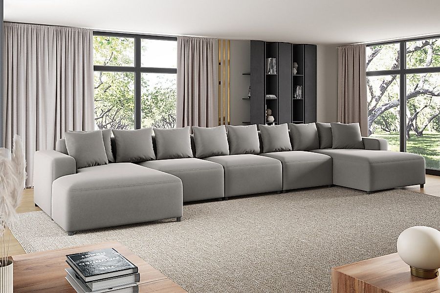 Fun Möbel Wohnlandschaft Sofa U-Form MEGAN günstig online kaufen