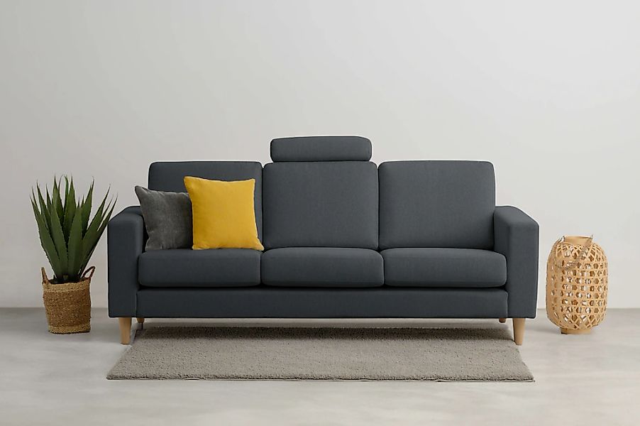 OTTO home 3-Sitzer "Tvinno" im skandinavischen Stil, mit Massivholzfüßen, B günstig online kaufen