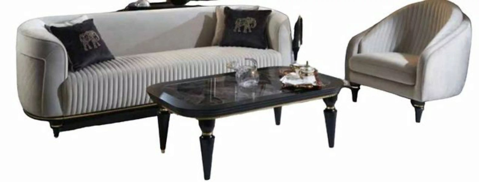 JVmoebel Sofa Sofagarnitur 3+1 Sitzer Couchtisch Textil Garnitur Design, Ma günstig online kaufen