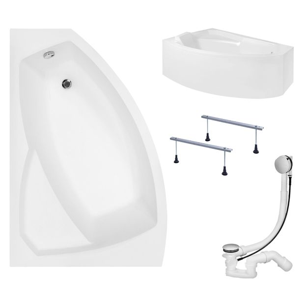KOLMAN Badewanne Eckbadewanne Rima 160x100, (Links/Rechts), günstig online kaufen