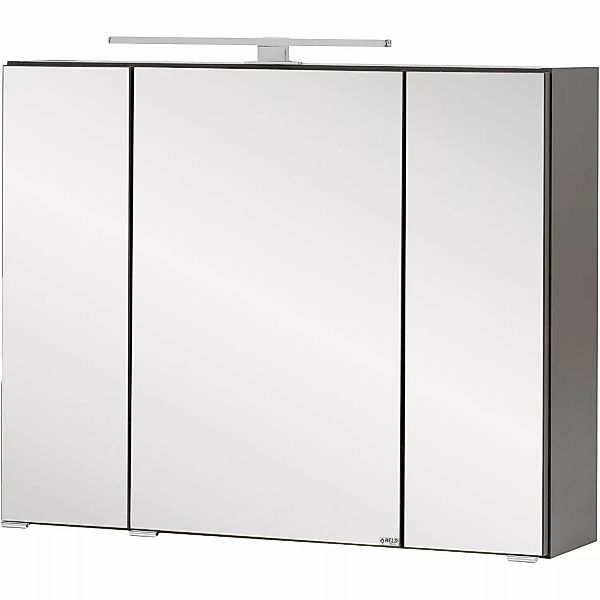 Held Spiegelschrank Salerno Graphit 80 cm mit Softclose Türen günstig online kaufen