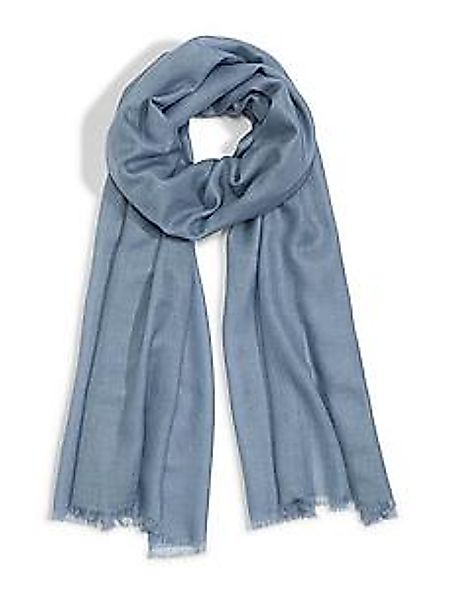 Schal aus Seide und Kaschmir Peter Hahn blau günstig online kaufen