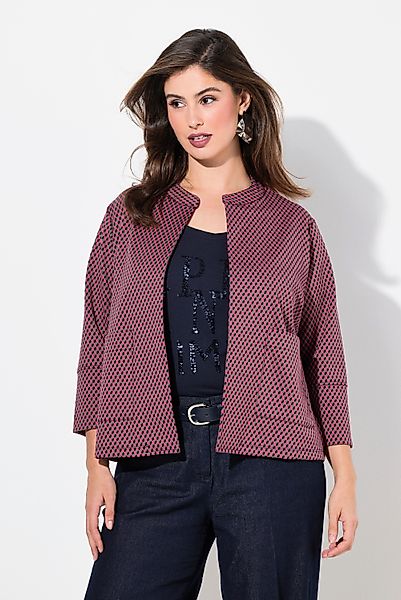 Ulla Popken Sommerjacke Jacquard-Jacke offene Form günstig online kaufen