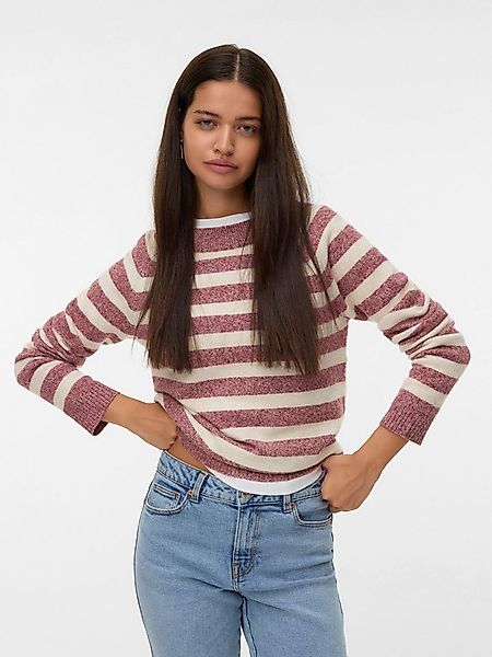 Vero Moda Rundhalspullover VMDOFFY LS O-NECK BLOUSE GA NOOS Materialmix, re günstig online kaufen