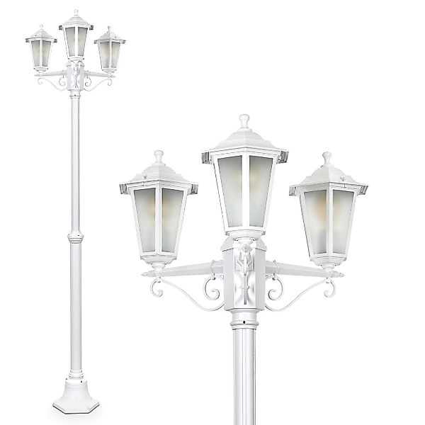 hofstein Außen-Stehlampe Wegeleuchte aus Metall/Milchglas in günstig online kaufen