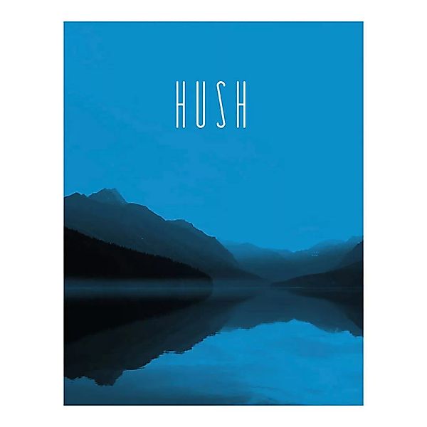 Komar Wandbild Word Lake Hush Blue Natur B/L: ca. 40x50 cm günstig online kaufen
