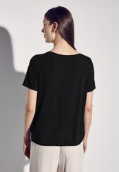 STREET ONE Rundhalsshirt mit Elastiksaum günstig online kaufen