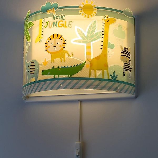 Kinderzimmer Wandleuchte Little Jungle fluoreszierend E27 günstig online kaufen