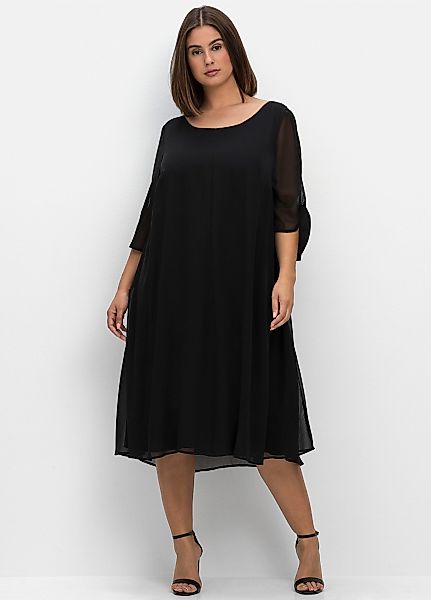Sheego Etuikleid Chiffonkleid günstig online kaufen