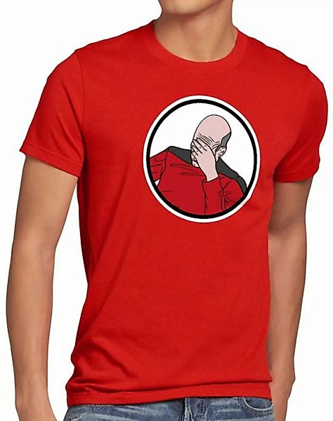 style3 Print-Shirt Herren T-Shirt Picard Facepalm meme scham internet günstig online kaufen