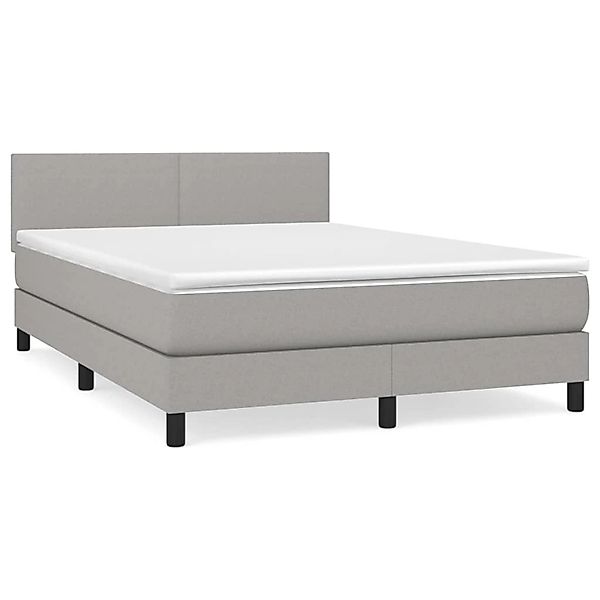vidaXL Boxspringbett mit Matratze Hellgrau 140x190 cm Stoff1383155 günstig online kaufen