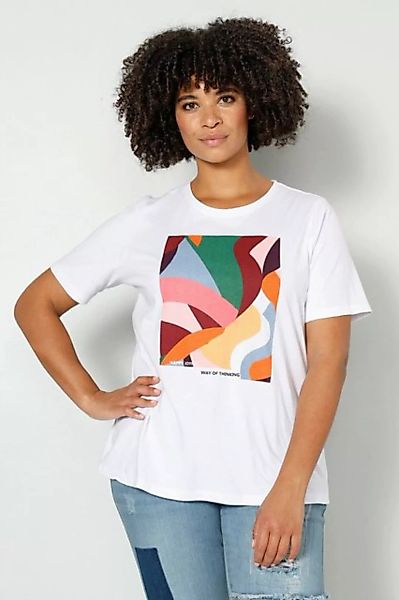 Sara Lindholm Rundhalsshirt T-Shirt Regular Fit Color-Print Rundhals Halbar günstig online kaufen