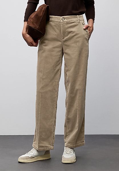 STREET ONE Cordhose Straight Leg, Mid Waist günstig online kaufen