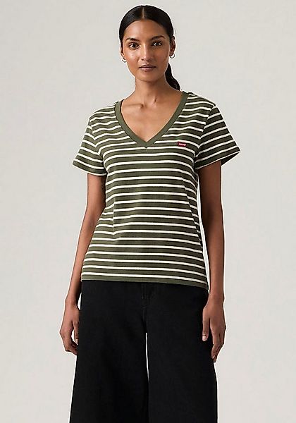 Levi's® V-Shirt PERFECT VNECK mit Mini-Batwing-Logostickerei günstig online kaufen