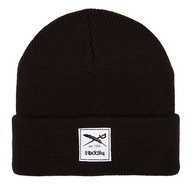 iriedaily Beanie – Strickmütze mit Krempe und gewebtem Flag Logo günstig online kaufen