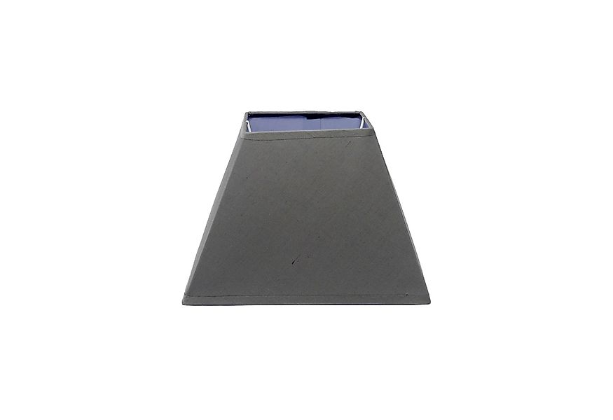 B&S Lampenschirm LampenschirmStoff E14 / E27 Fassung Grau Trapez H 16 cm günstig online kaufen