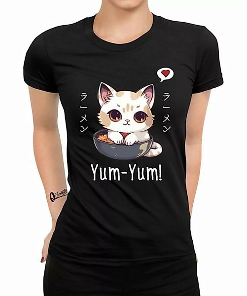 Quattro Formatee Kurzarmshirt Yum Japanische Anime Katze First Ramen Nudeln günstig online kaufen