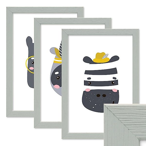 PHOTOLINI Bilderrahmen 3er Set Massivholz-Rahmen - günstig online kaufen