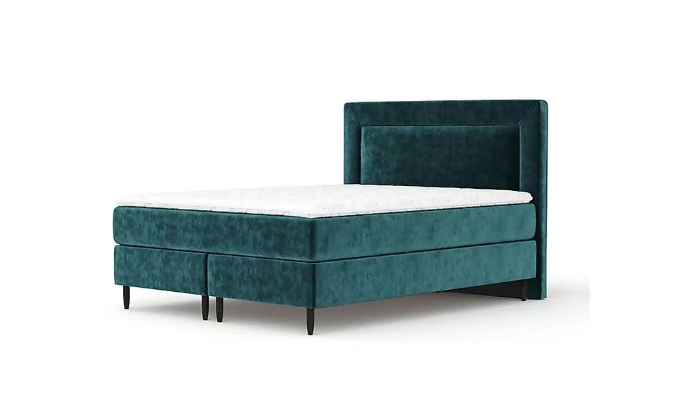 Boxspringbett   ¦ türkis/petrol ¦ Maße (cm): B: 205 H: 123 Betten > Komfort günstig online kaufen