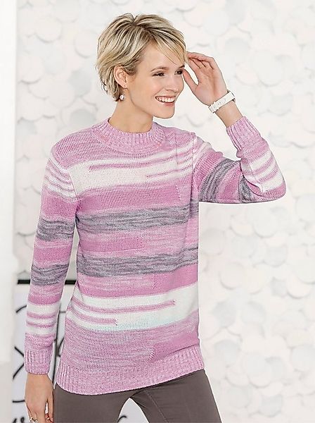 Sieh an! Strickpullover Pullover Langarm Links-Strick günstig online kaufen