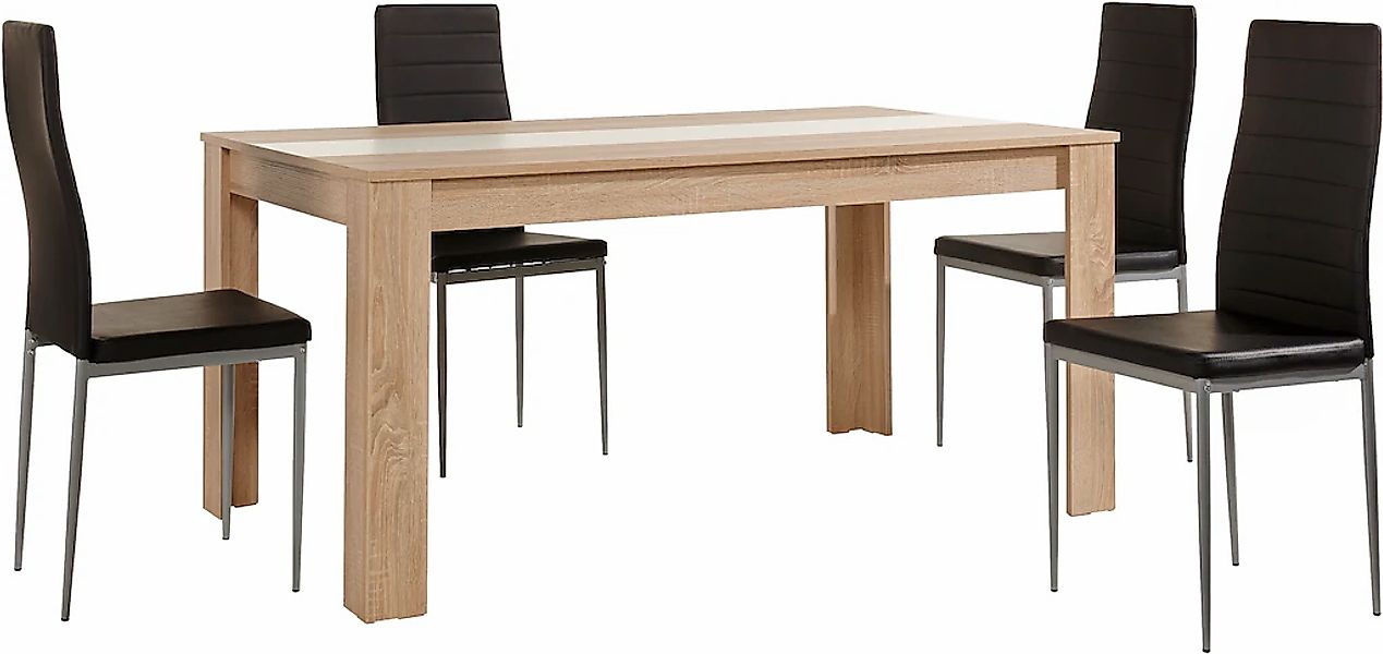Home affaire Essgruppe "Pluto" Set, 5 Stk. tlg. moderne Tischgruppe, Tisch, günstig online kaufen