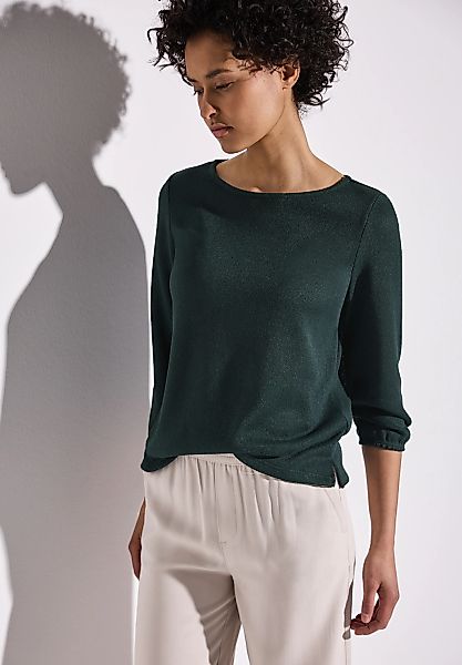 STREET ONE 3/4-Arm-Shirt mit kleinem Cut-Out günstig online kaufen