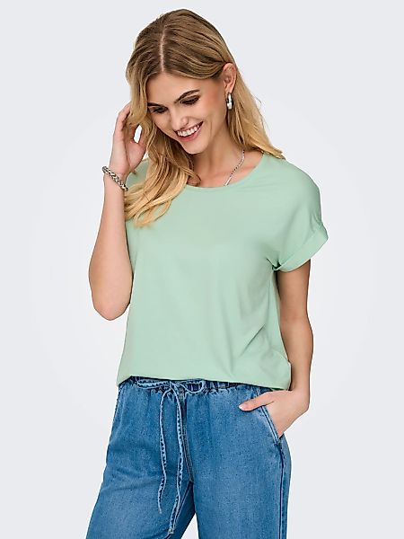 ONLY T-Shirt "ONLMOSTER – Kurzarmshirt mit Aufschlag und klassischem Look" günstig online kaufen