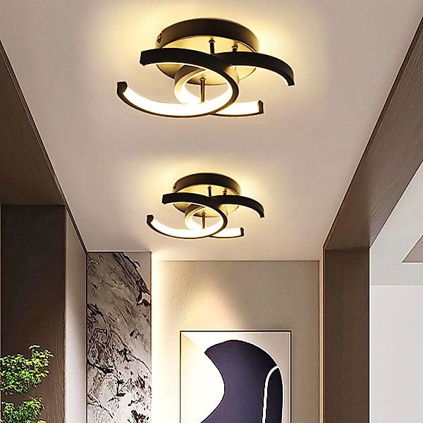 LETGOSPT LED Deckenleuchte 12W/16W Schwarz LED günstig online kaufen