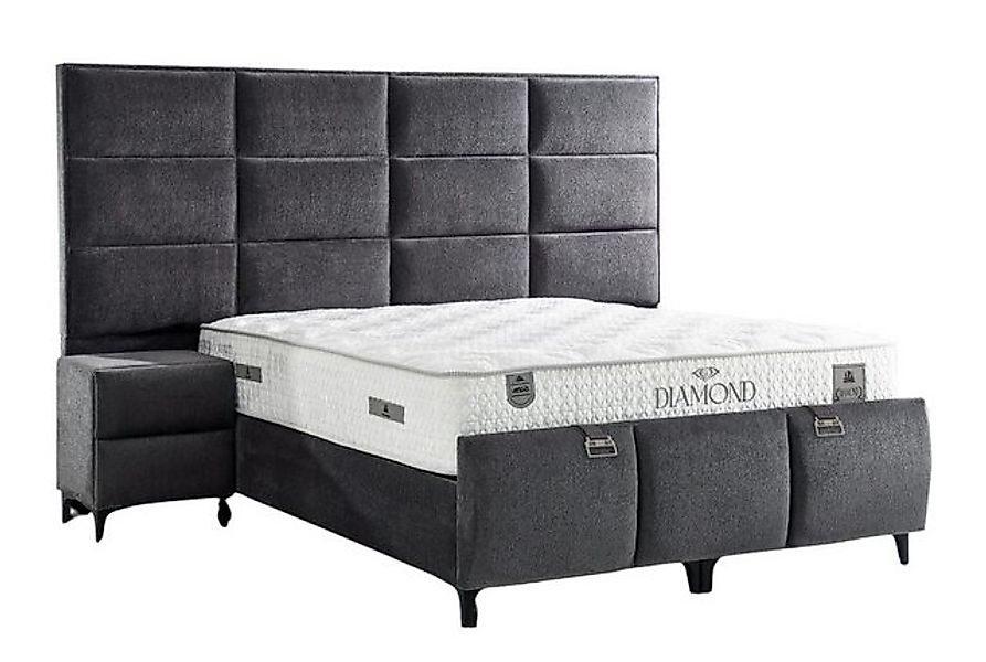Villa Möbel Boxspringbett Diamond (Bett Set), XXL-Bettkasten mit Gasdruckfe günstig online kaufen