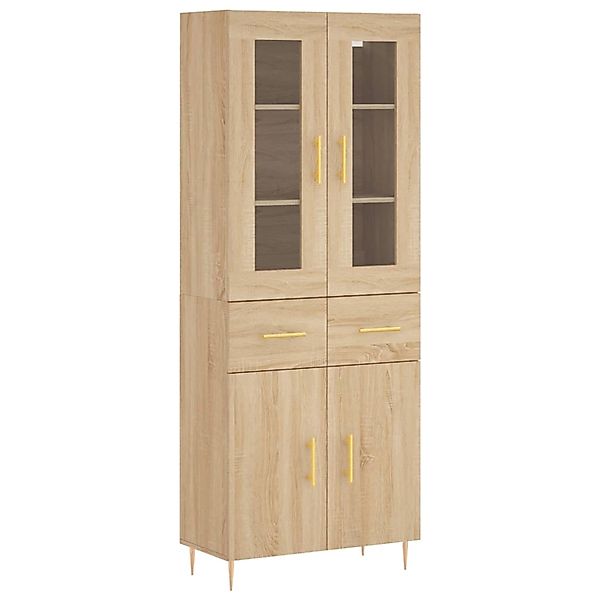 vidaXL Highboard Sonoma-Eiche 69,5x34x180 cm Holzwerkstoff 3198524 günstig online kaufen