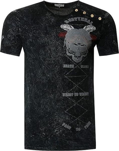 Rusty Neal T-Shirt mit seitlichem Print günstig online kaufen