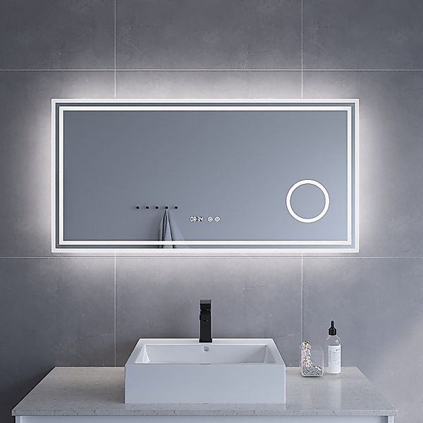 AQUALAVOS Badspiegel Badspiegel mit Kaltweißes Licht günstig online kaufen