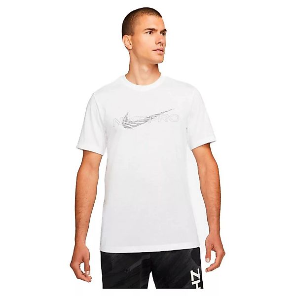 Nike Pro Dri Fit Graphic Kurzarm T-shirt S White günstig online kaufen