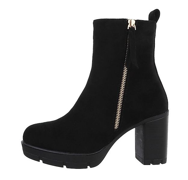 Ital-Design Damen Elegant High-Heel-Stiefelette (85493127) Blockabsatz High günstig online kaufen