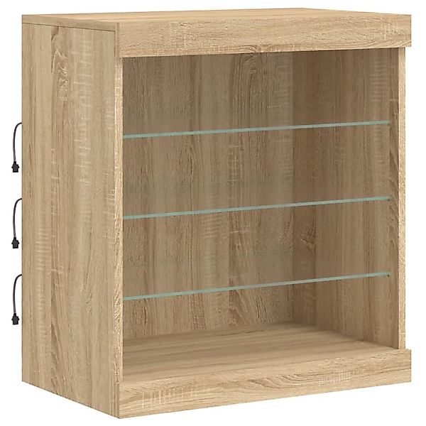 vidaXL Sideboard Sideboard mit LED-Leuchten Sonoma-Eiche günstig online kaufen
