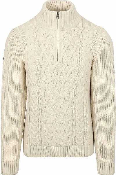 Superdry Half Zip Pullover Jacob Cable Ecru - Größe XXL günstig online kaufen