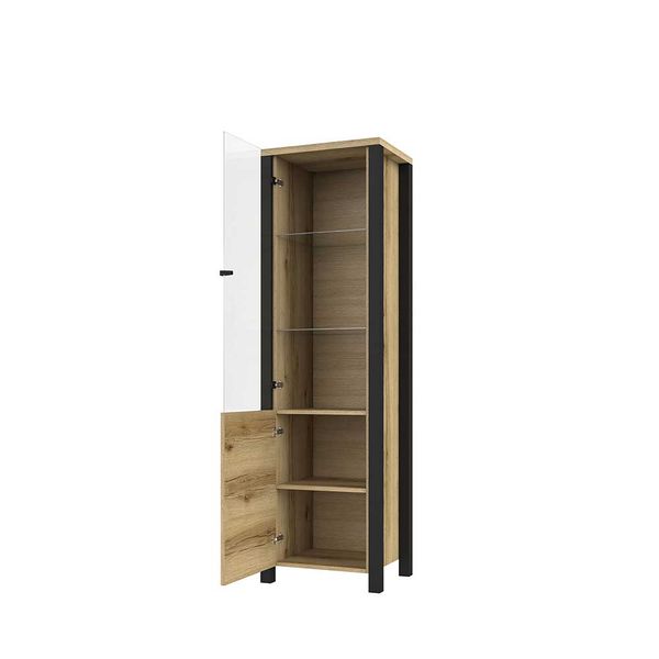 Wohnzimmer Vitrinenschrank im Industry und Loft Stil 191 cm hoch günstig online kaufen