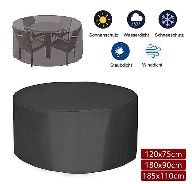 OSTWOLKE Gartenmöbel-Schutzhülle Garten Rund Möbel Abdeckung Abdeckplane Sc günstig online kaufen