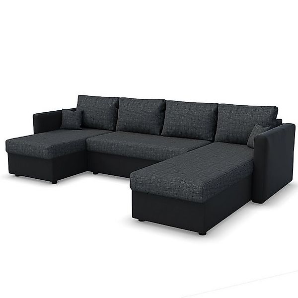 VitaliSpa® Wohnlandschaft, Grau/Schwarz, 290 cm, mit Stauraum günstig online kaufen