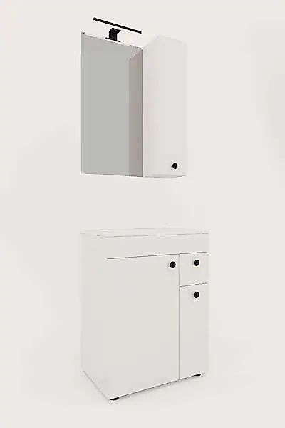 welltime Badmöbel-Set »Badmöbel-Set Braga, Schrank mit Waschbecken, Hängesc günstig online kaufen