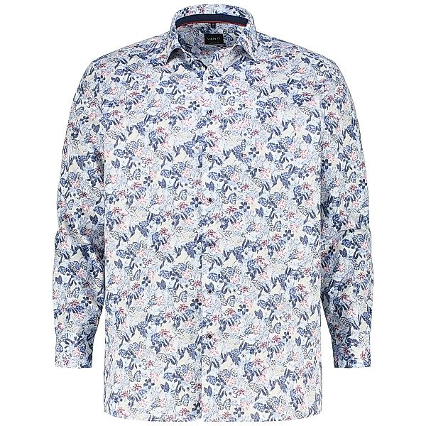 VENTI Businesshemd mit floralem Muster, pflegeleicht Farbe rot Größe: 50 günstig online kaufen
