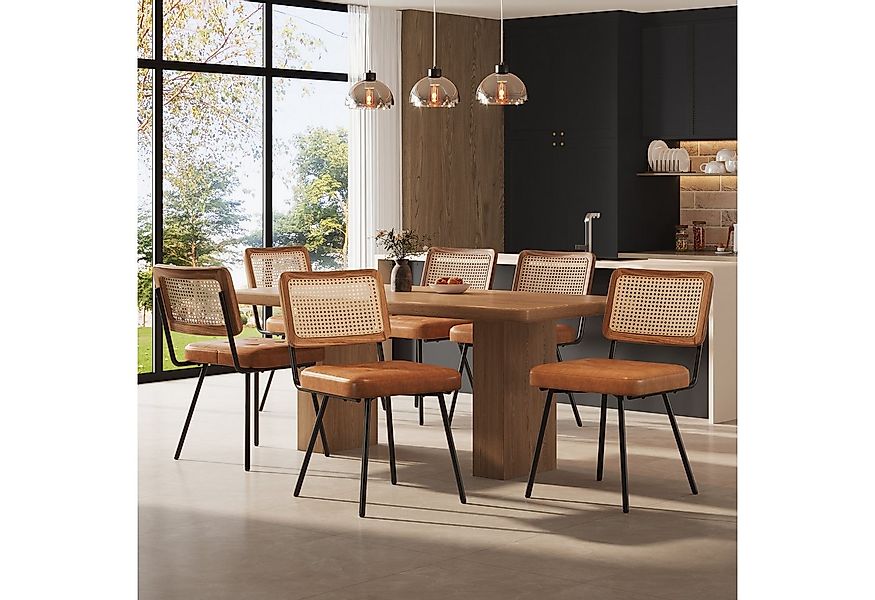 MODFU Esszimmerstuhl Retro-Stuhl,Rattan-Loungesessel (Esszimmerstuhl Set au günstig online kaufen