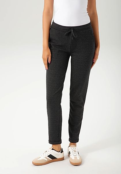 Aniston CASUAL Schlupfhose, mit trendigem Fischgrat-Muster - NEUE KOLLEKTIO günstig online kaufen