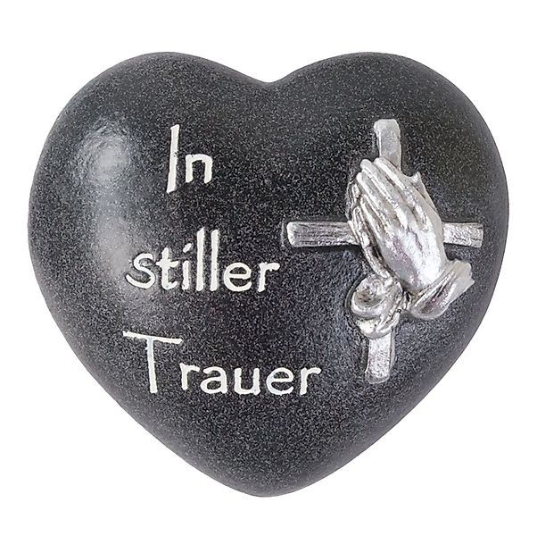 BURI Dekofigur Spruchstein Herz 7,5x8cm Steinoptik günstig online kaufen