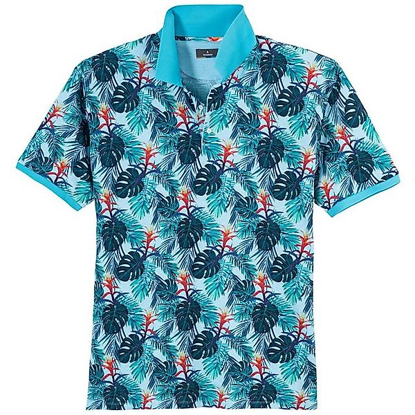 RAGMAN Poloshirt Große Größen Herren Poloshirt Alloverprint Exotenblätter t günstig online kaufen