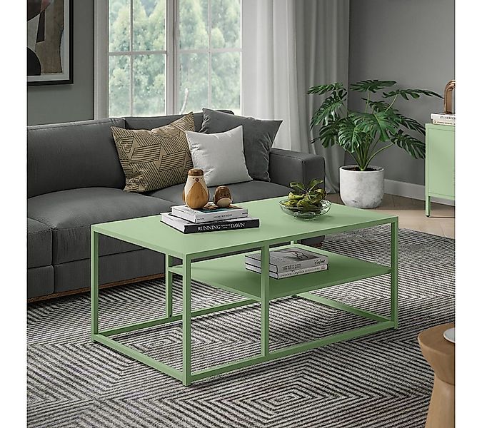 skølm Couchtisch Skadi aus Metall mit 2 Ablagen (Mintgrün), Wohnzimmertisch günstig online kaufen
